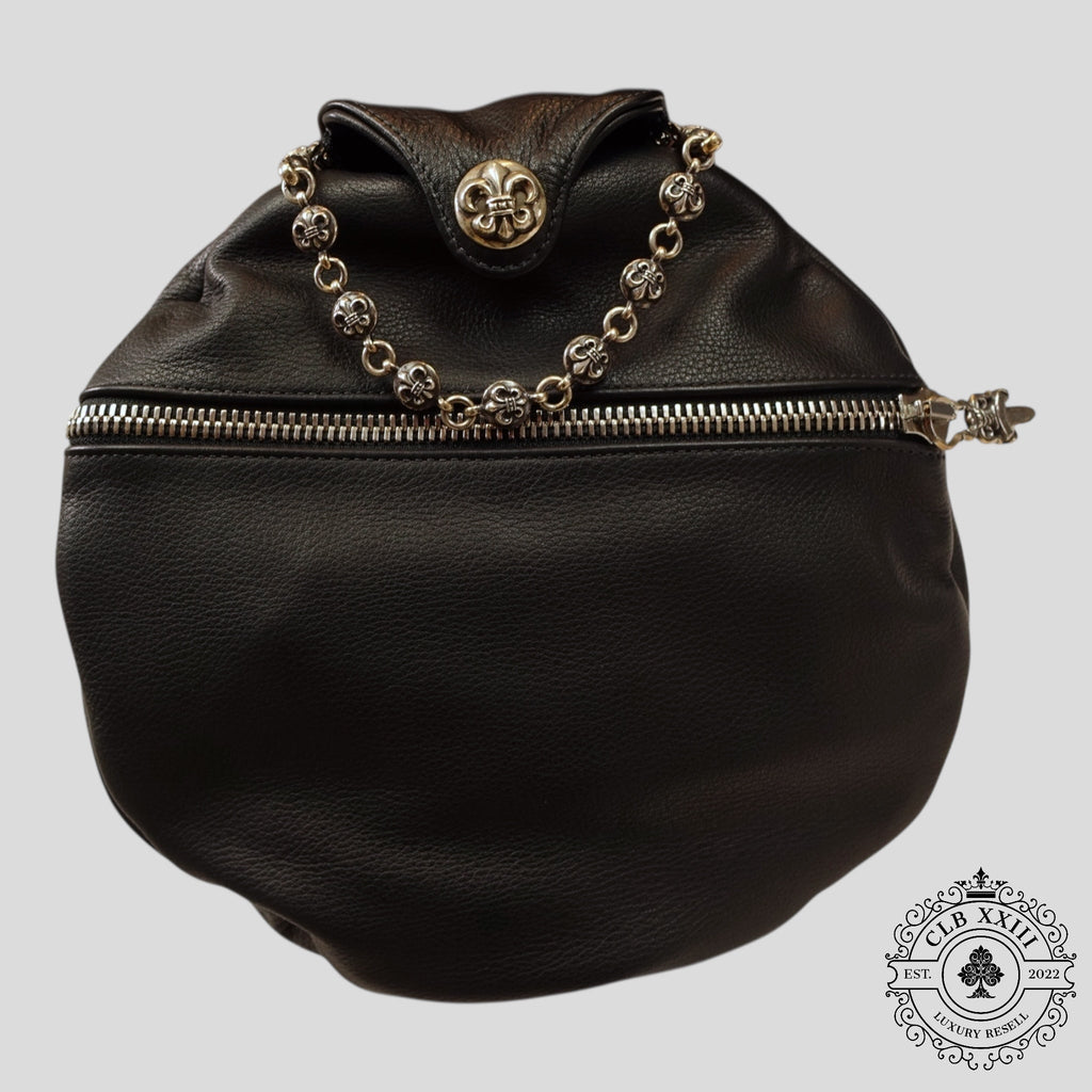 Sac de Voyage en Cuir Noir Chrome Hearts à Motif Fleur
