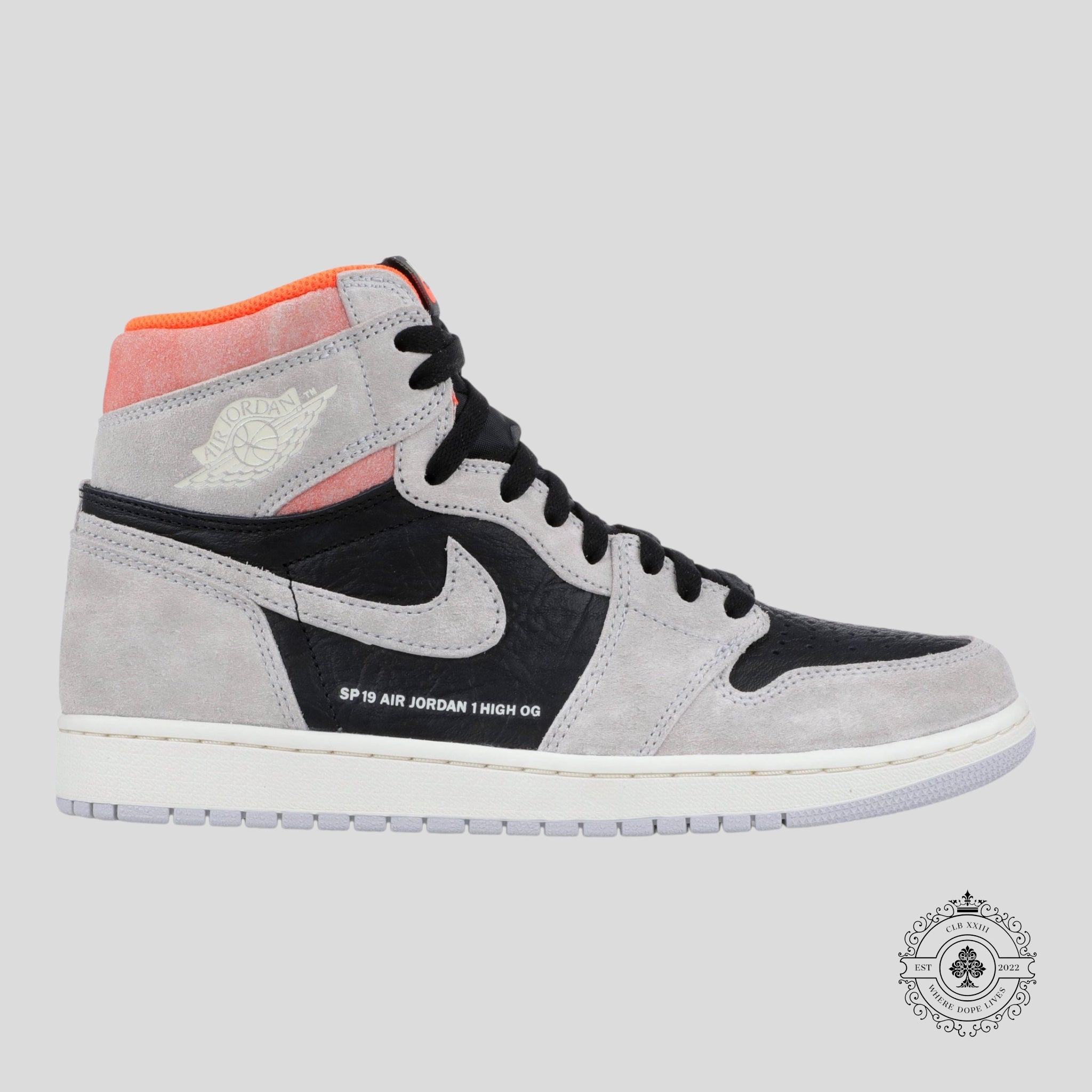 Air Jordan 1 Retro High Gris neutre Hyper cramoisi