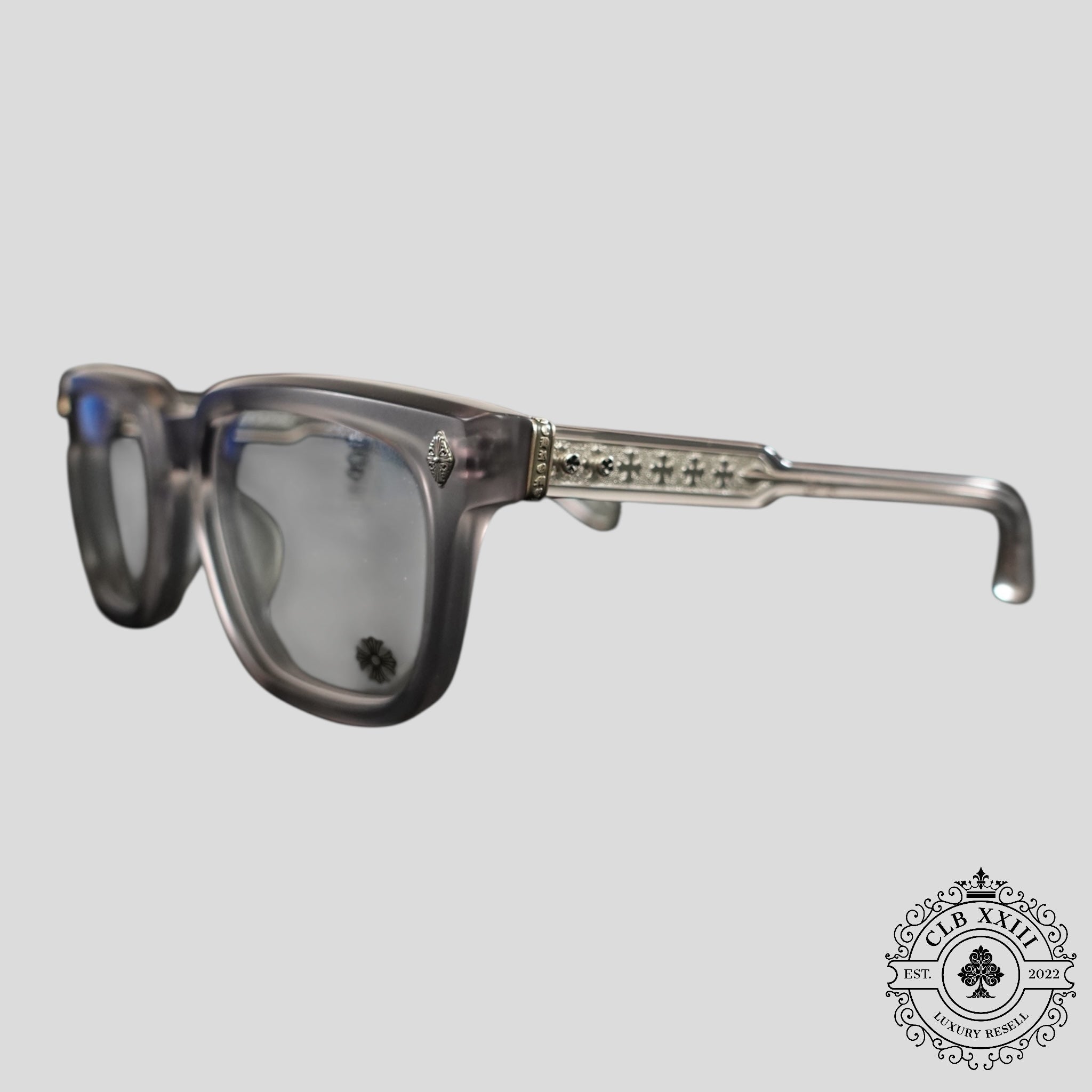 Lunettes ambidextres Chrome Hearts gris mat