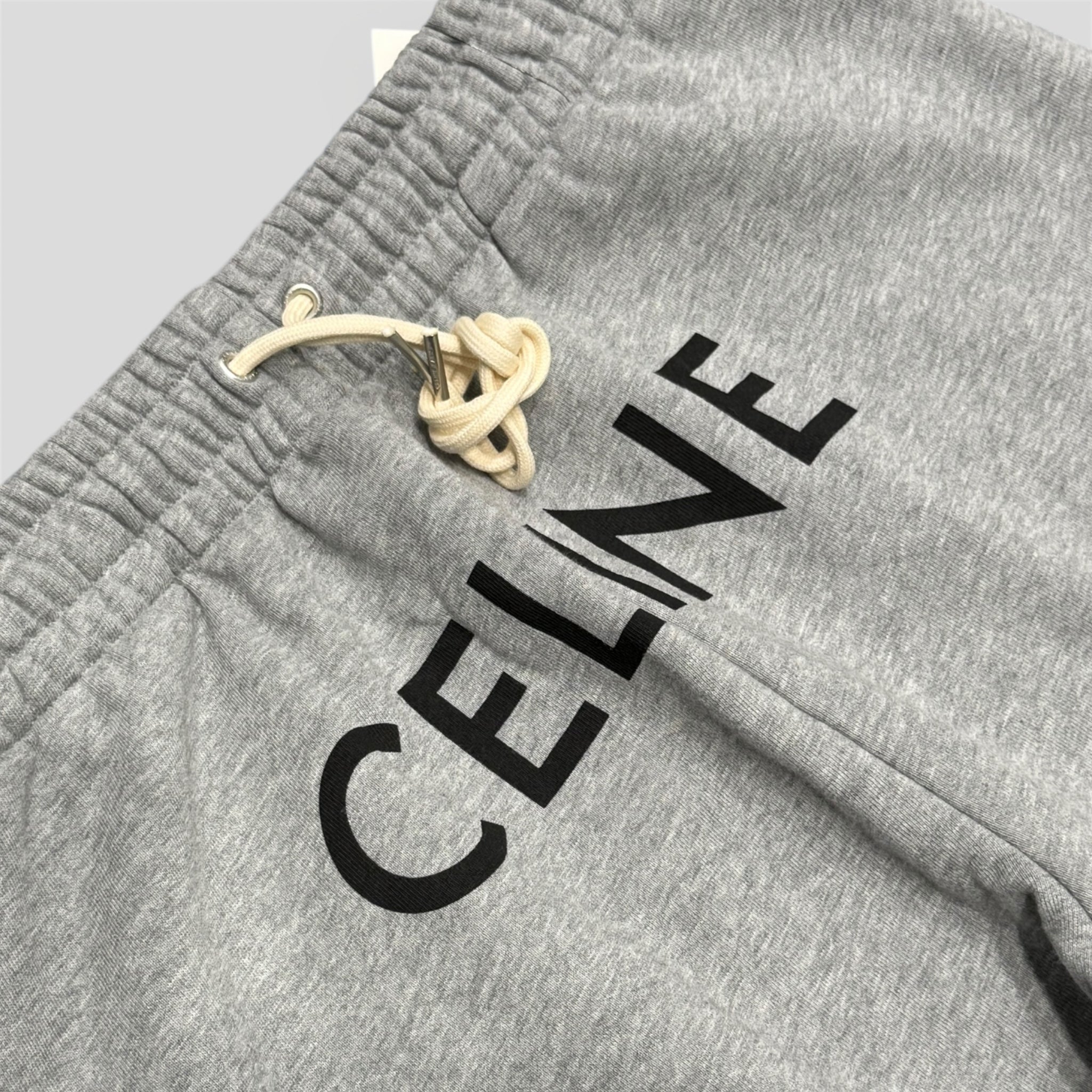 Jogging molletonné Celine avec logo, gris