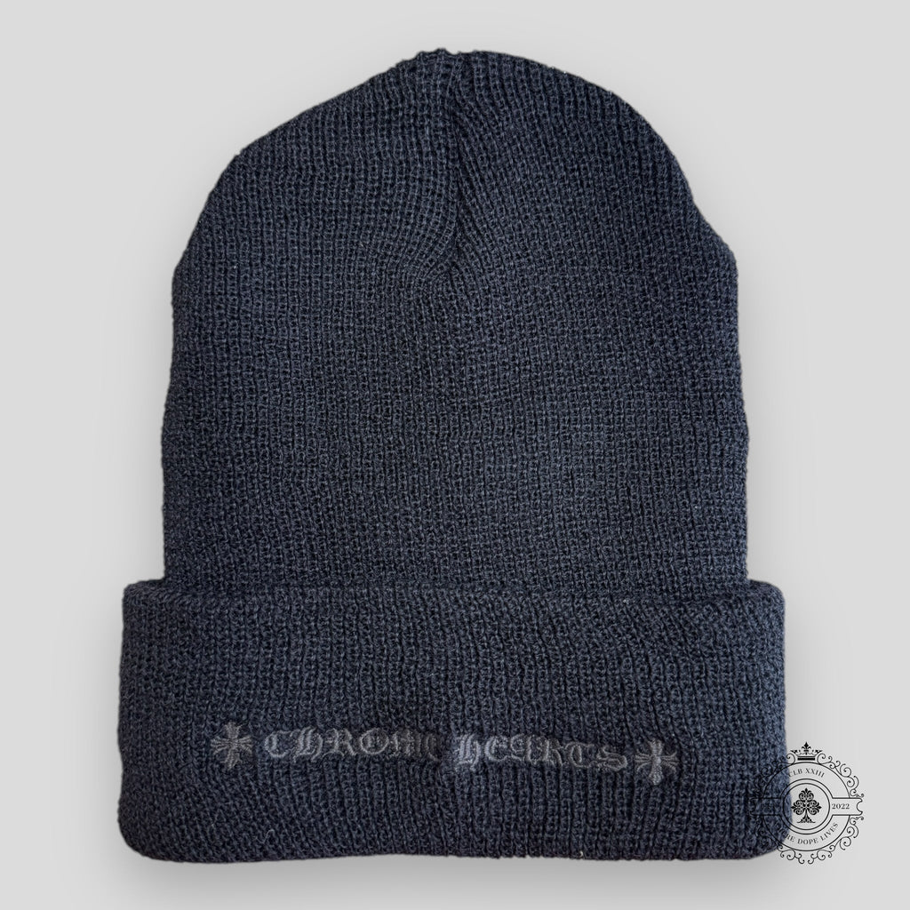 Bonnet en laine Chrome Hearts noir