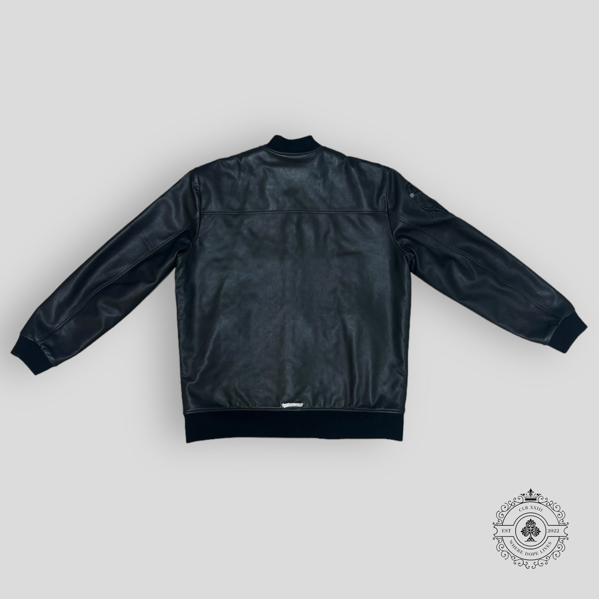 Blouson aviateur en cuir Chrome Hearts