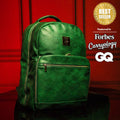 Sac bandoulière en cuir vert émeraude (Grand format)