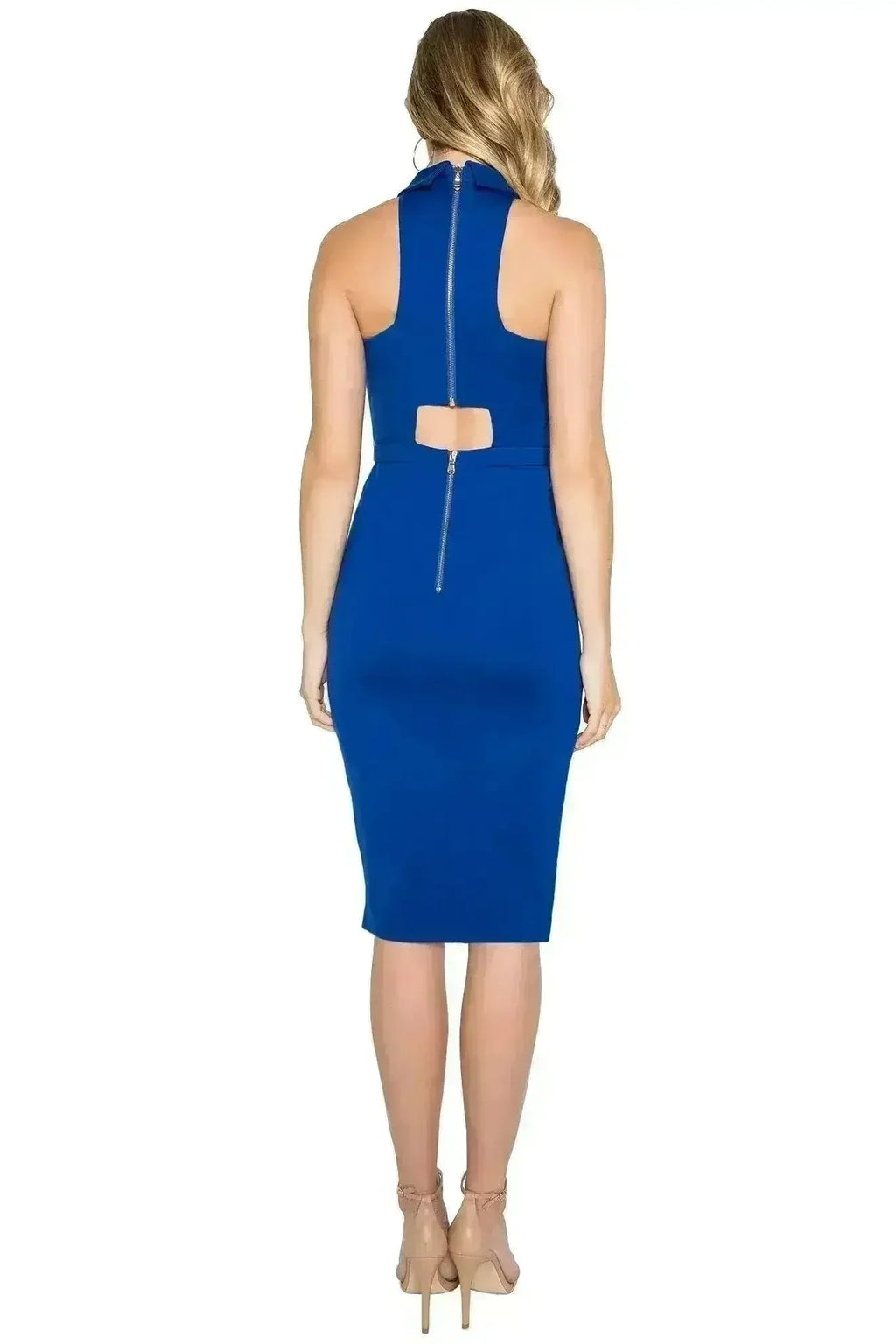 Robe Emma - Robe sans manches avec col, découpe goutte d'eau devant, découpe au dos