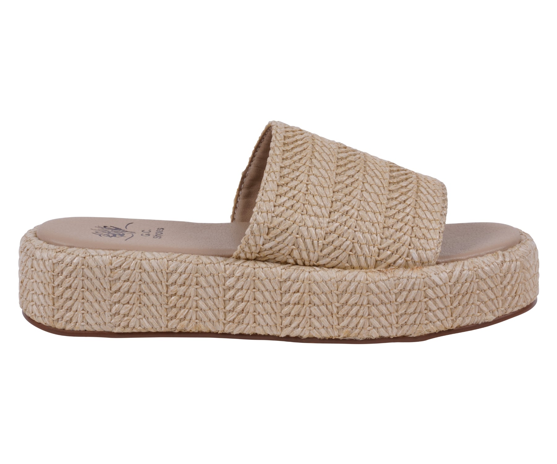 Mules compensées Evie naturelles pour femme