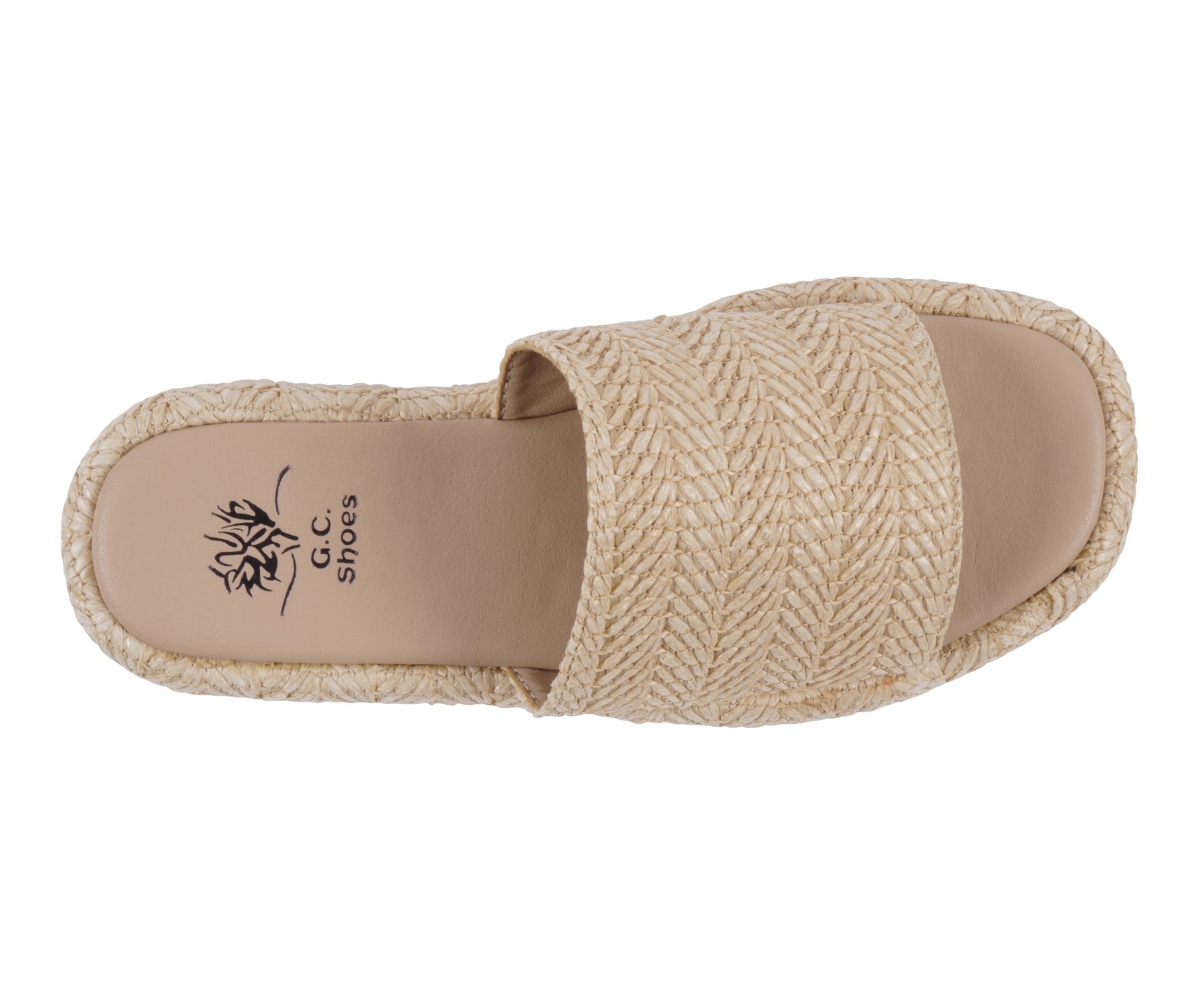 Mules compensées Evie naturelles pour femme