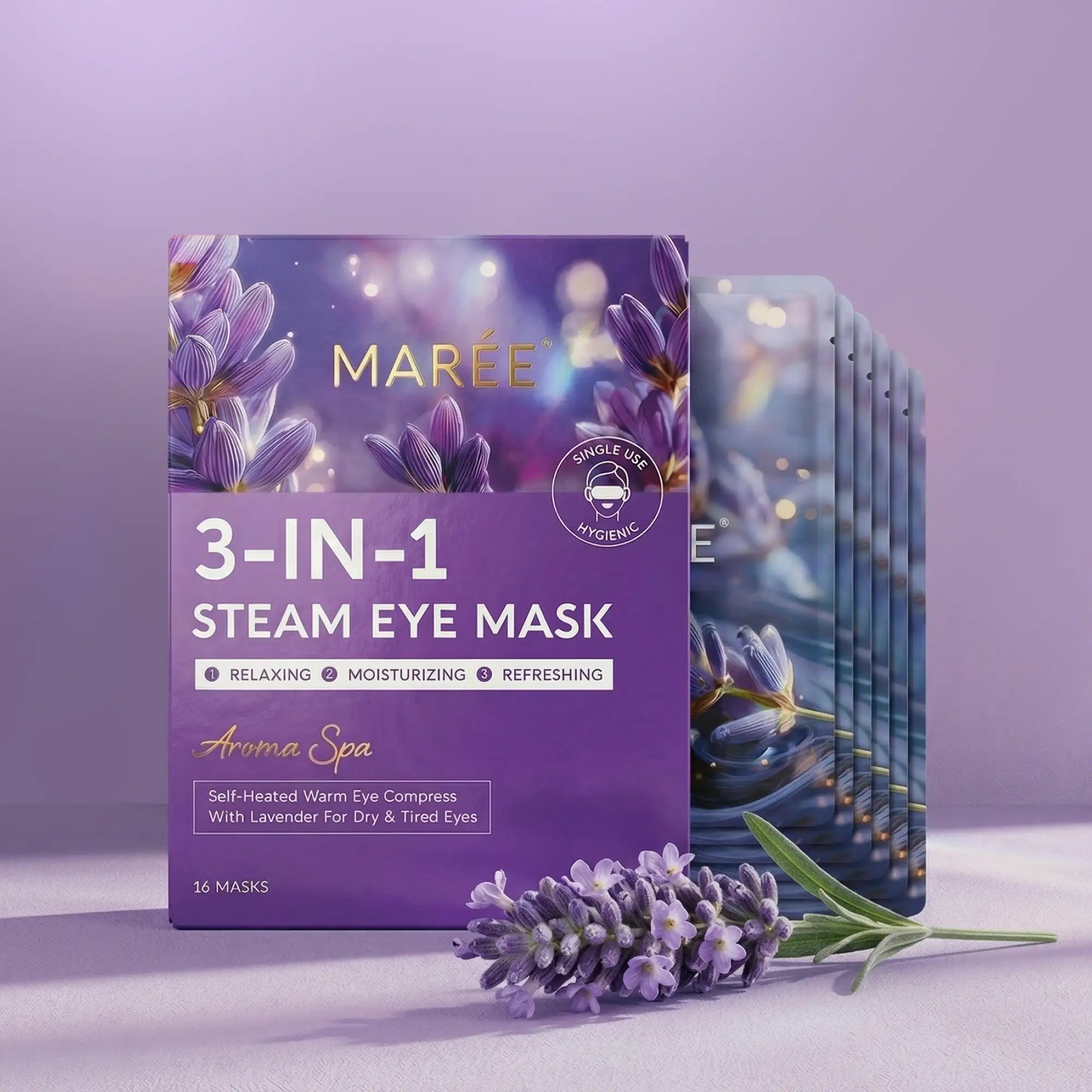 Masque oculaire vapeur parfumé pour le spa