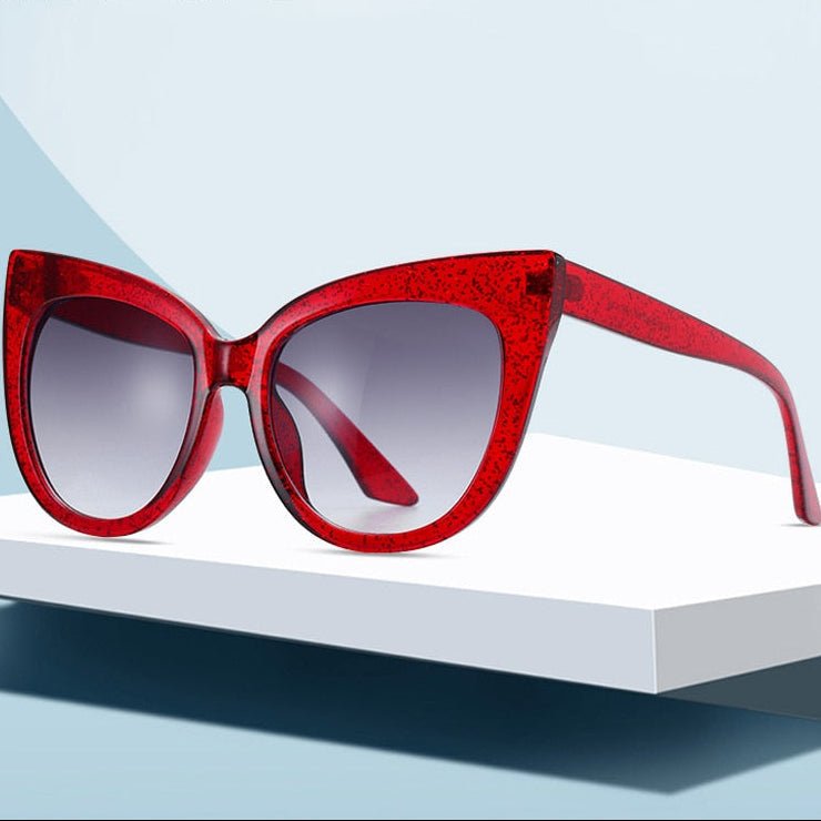 Lunettes de soleil oversize œil de chat pour femme UV400