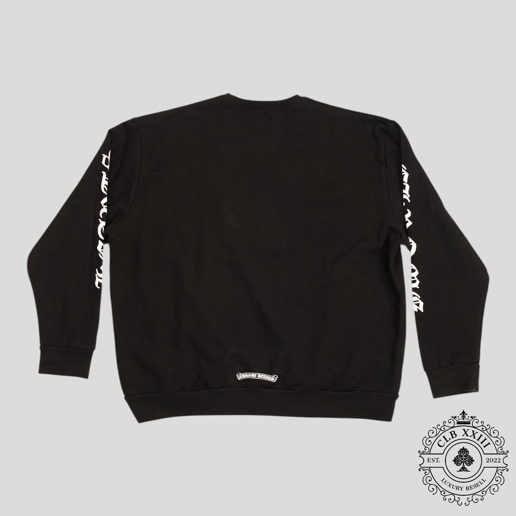 SWEAT-SHIRT RAS DU COU CHROME HEARTS AVEC LOGO SUR LA NUQUE - NOIR