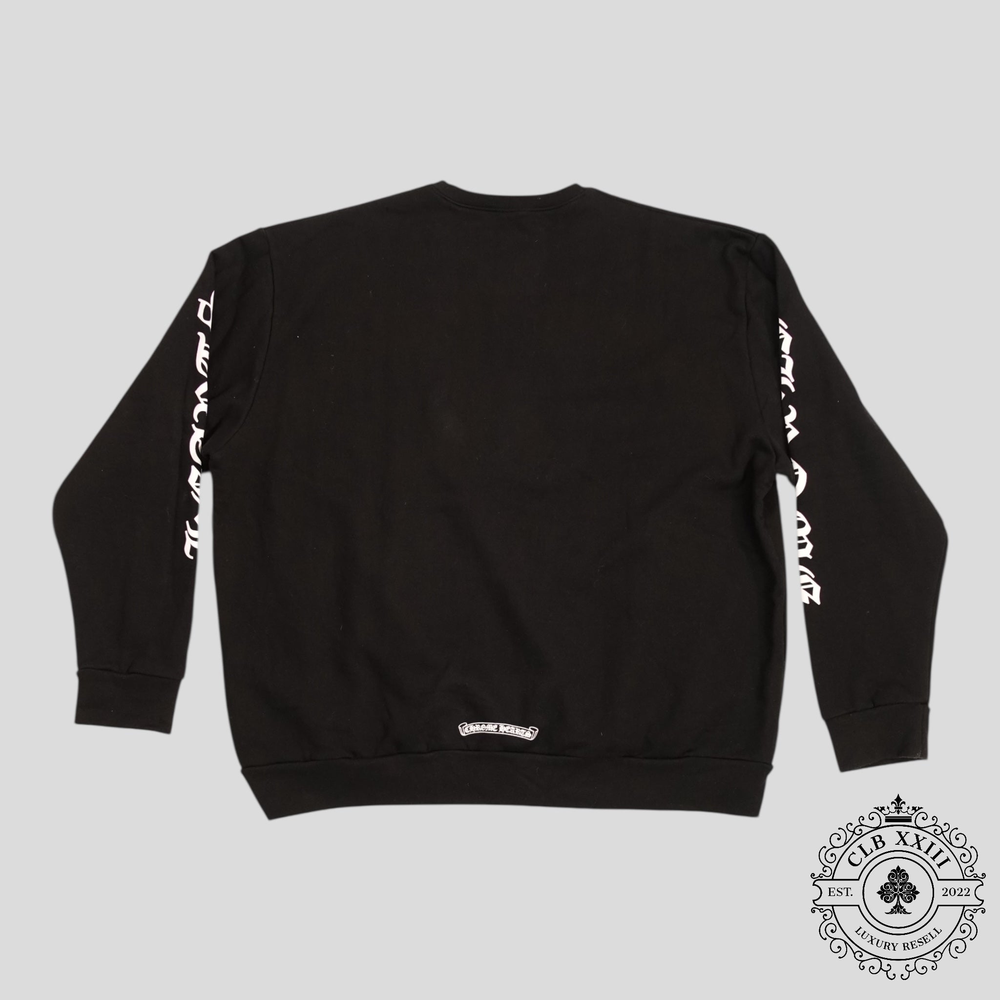 SWEAT-SHIRT RAS DU COU CHROME HEARTS AVEC LOGO SUR LA NUQUE - NOIR