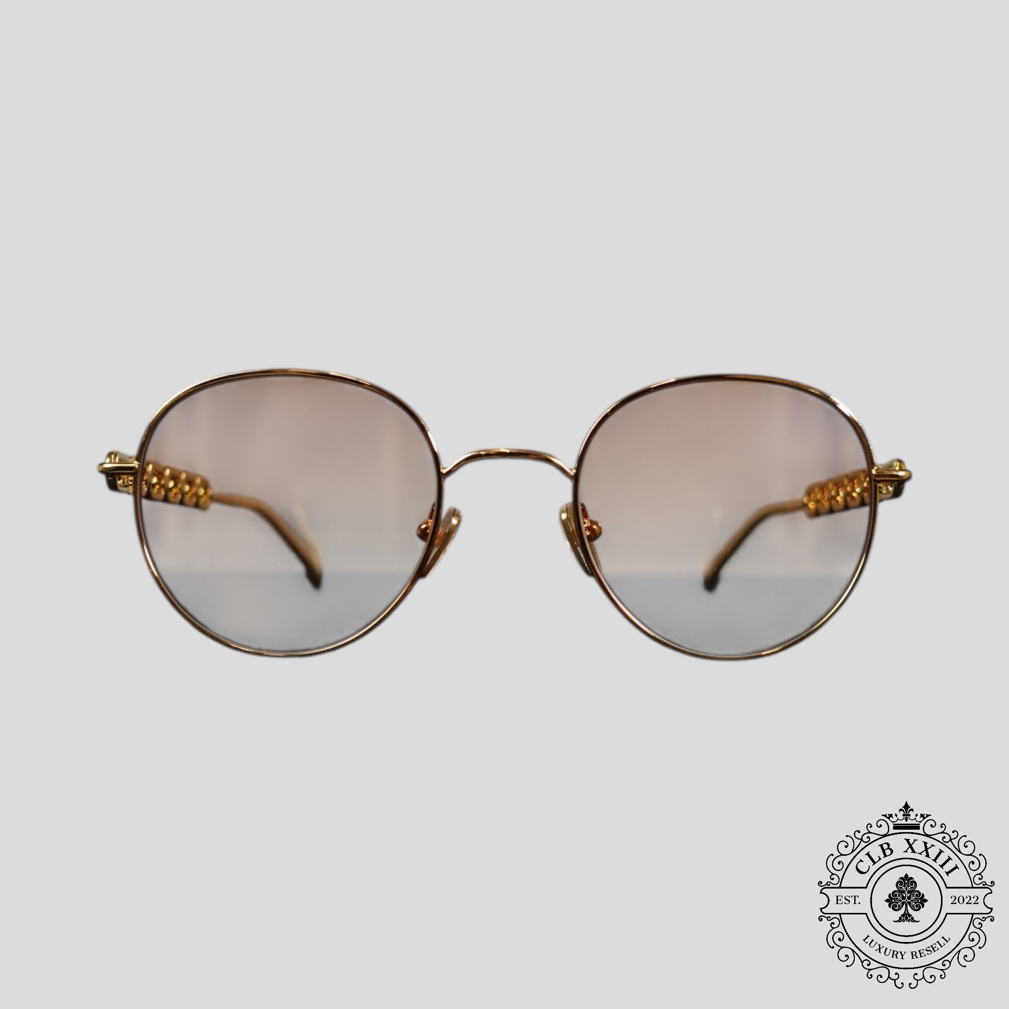 Lunettes chaîne Louis Vuitton dorées