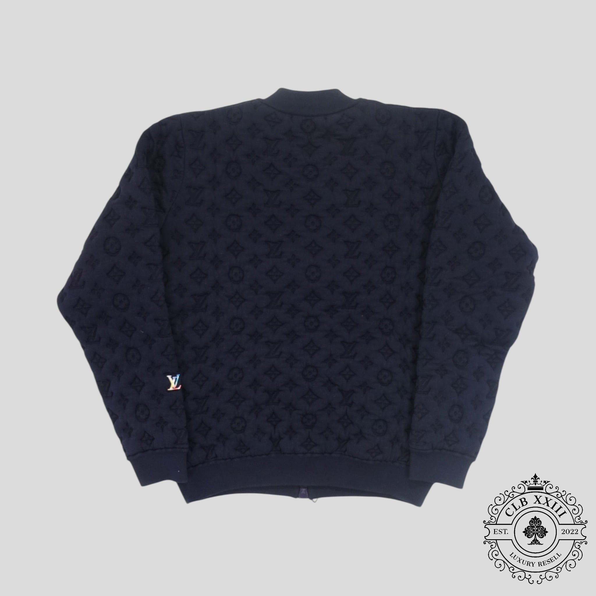 Blouson bomber Louis Vuitton Monogram bleu marine