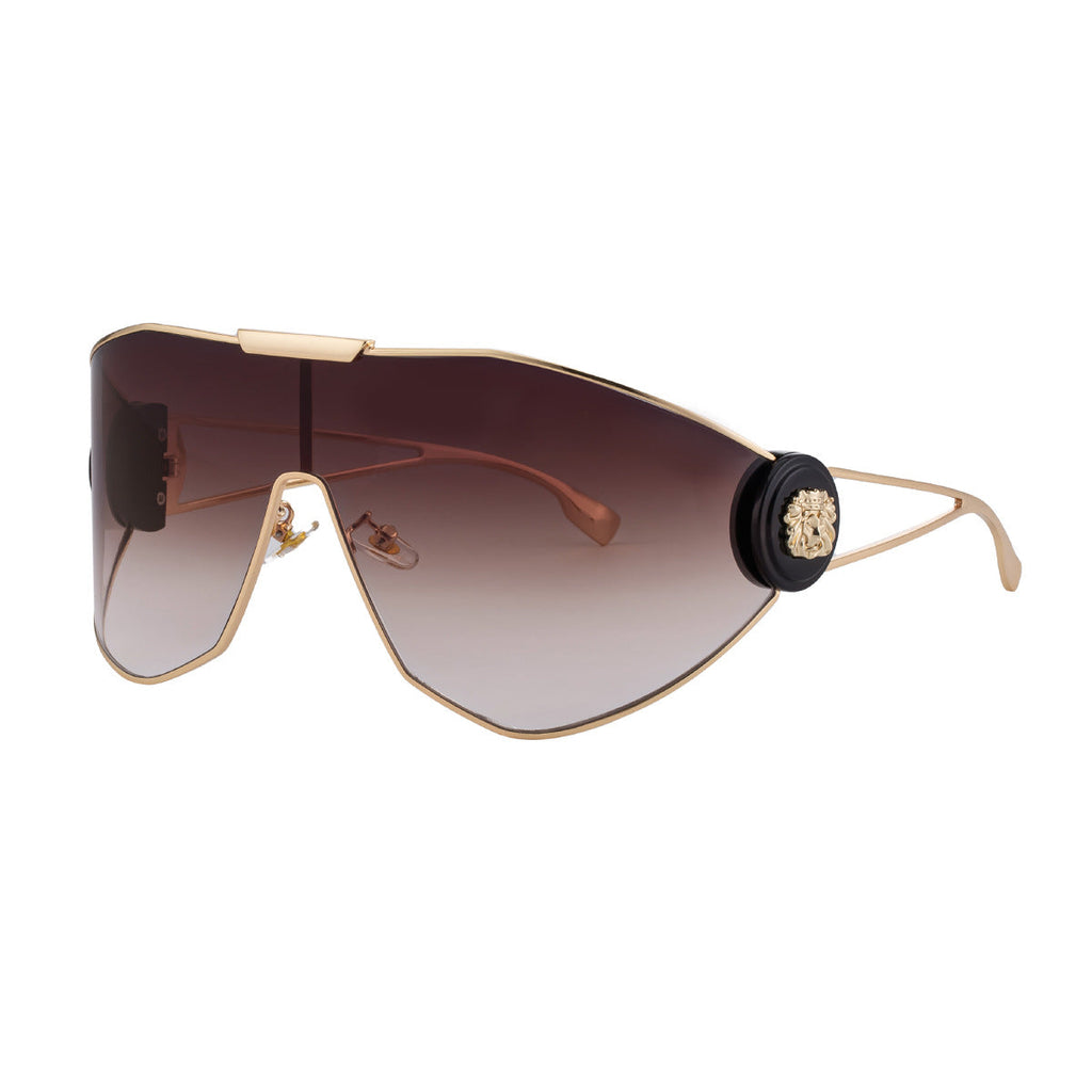 Lunettes de soleil aviateur sport plein cadre pour femmes — Protection UV intégrée aux verres