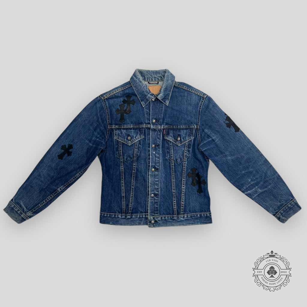 Veste en jean Chrome Hearts Levi's à écussons croix