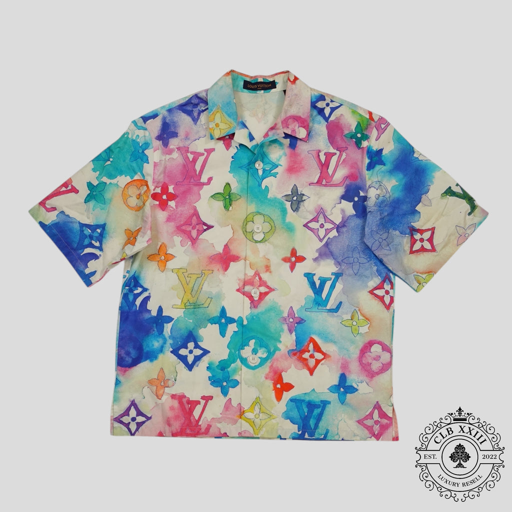Chemise Boutonnée Louis Vuitton Aquarelle Multicolore