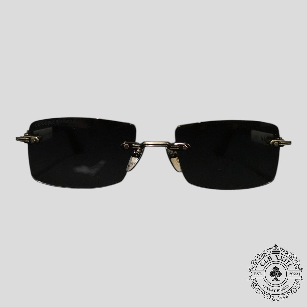 Lunettes de soleil Chrome Hearts Deep II en blanc/argent