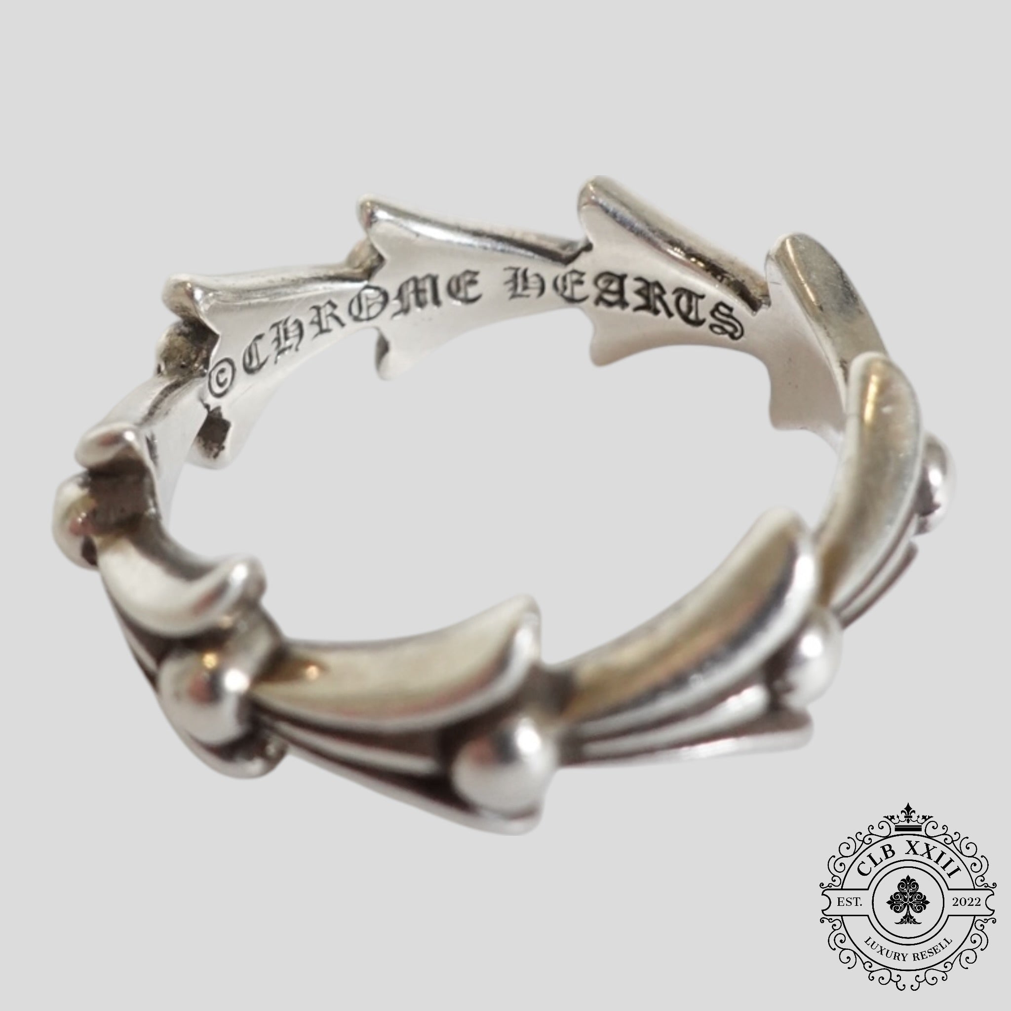 Bague Chrome Hearts Crosstail en argent