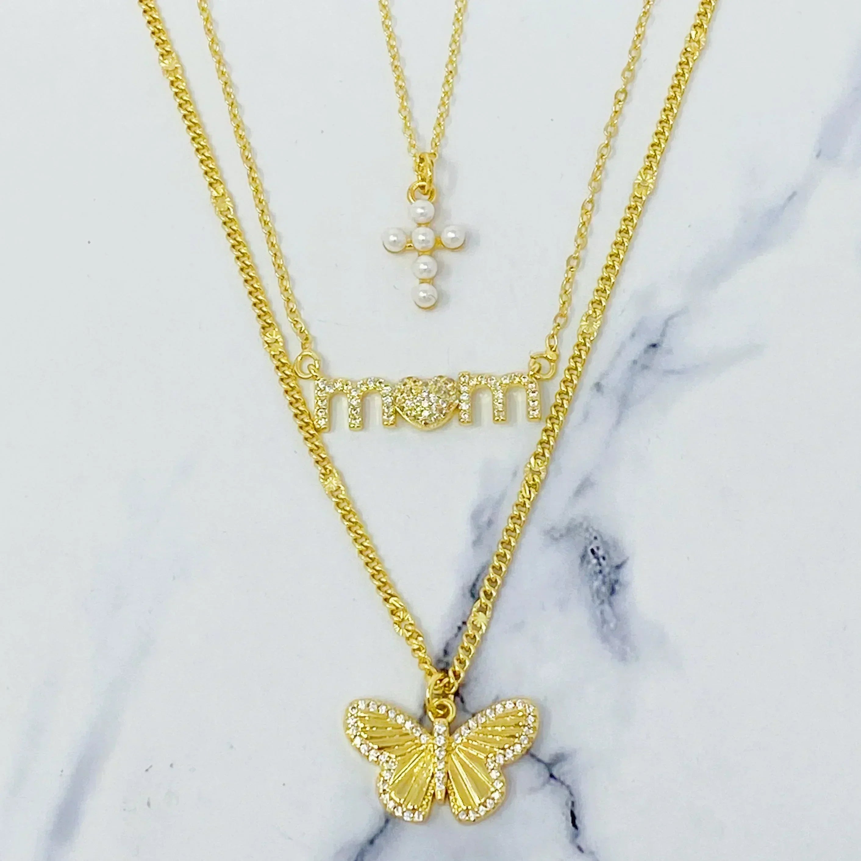 Collier Croix en Nacre