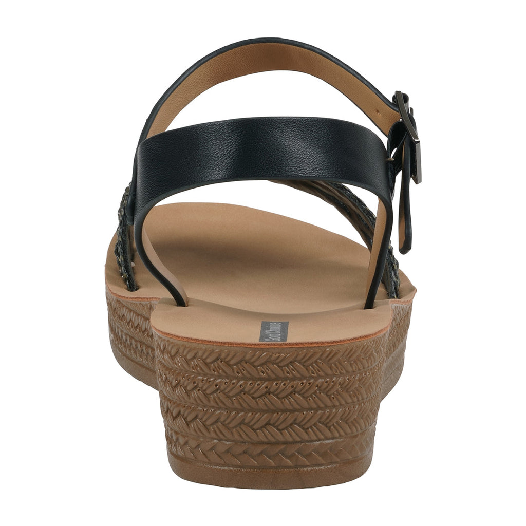 Sandales Fay noires à brides croisées et ornements pour femme