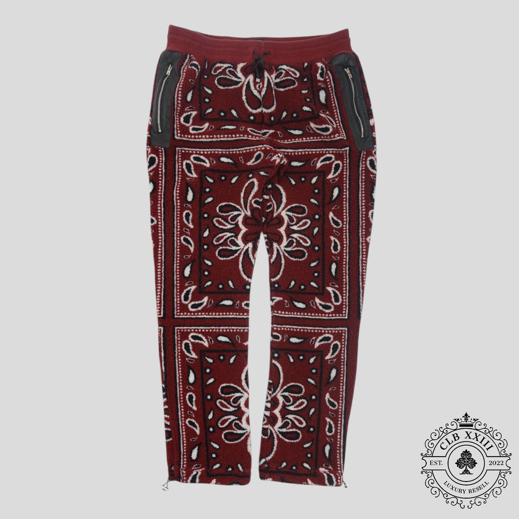 Pantalon de survêtement polaire Amiri bandana rouge