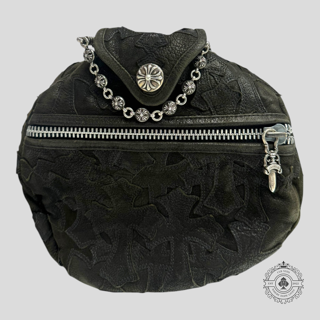Sac de voyage Chrome Hearts en cuir à croix découpées