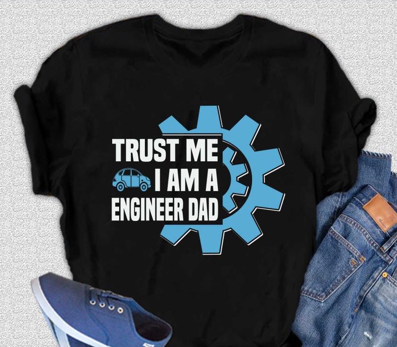 T-shirt graphique à manches courtes en viscose de bambou/coton biologique pour homme - « Croyez-moi, je suis ingénieur, papa »