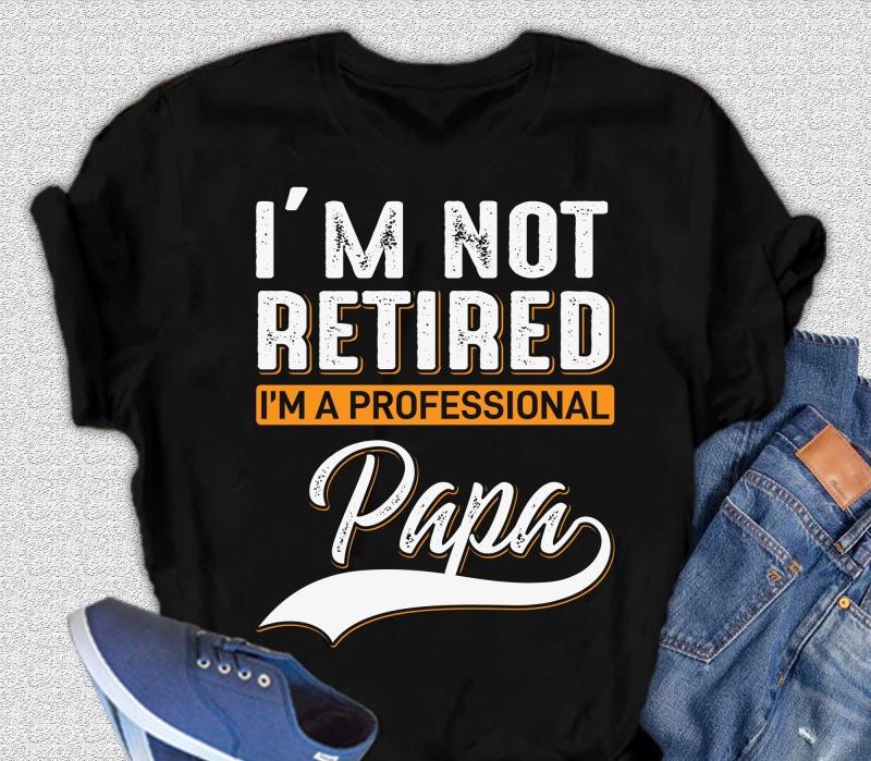 T-shirt à manches courtes en viscose de bambou/coton biologique à motif « I'm not Retired Men's »