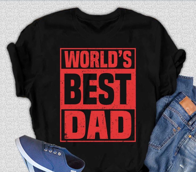 T-shirt graphique à manches courtes pour homme en viscose de bambou/coton biologique "Meilleur papa du monde"