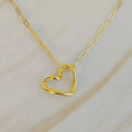 Collier cœur et chaîne – Pendentif cœur doré délicat | Femstylo
