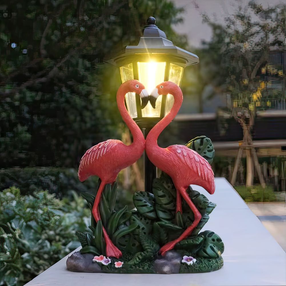 Lumière de jardin Flamant rose