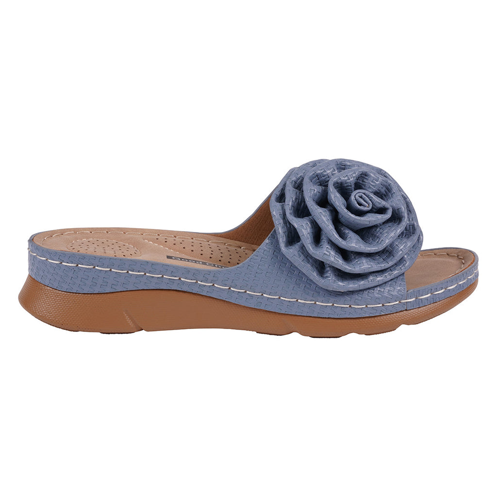 Sandales plates confortables Honey Blue pour femme