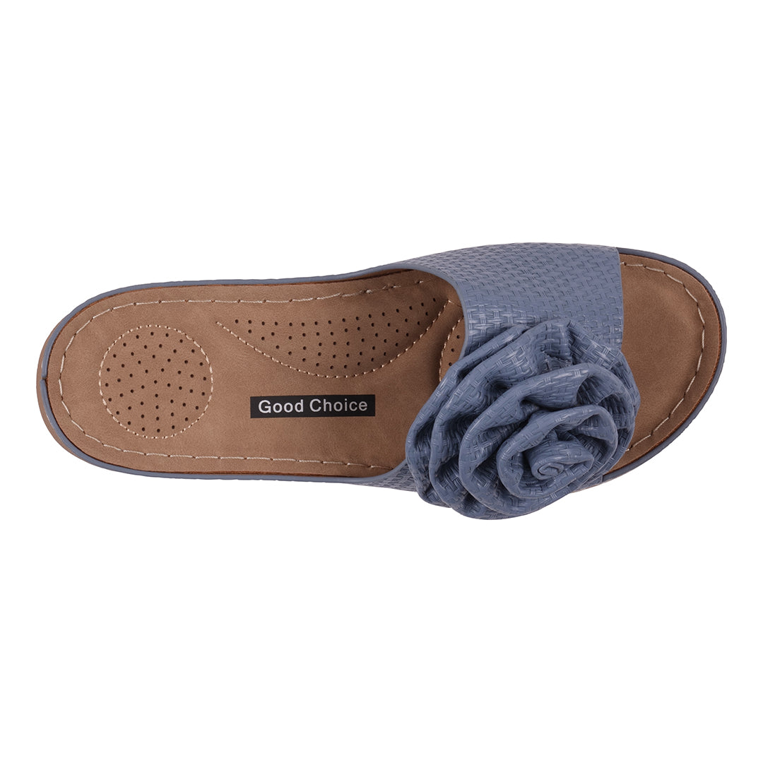 Sandales plates confortables Honey Blue pour femme