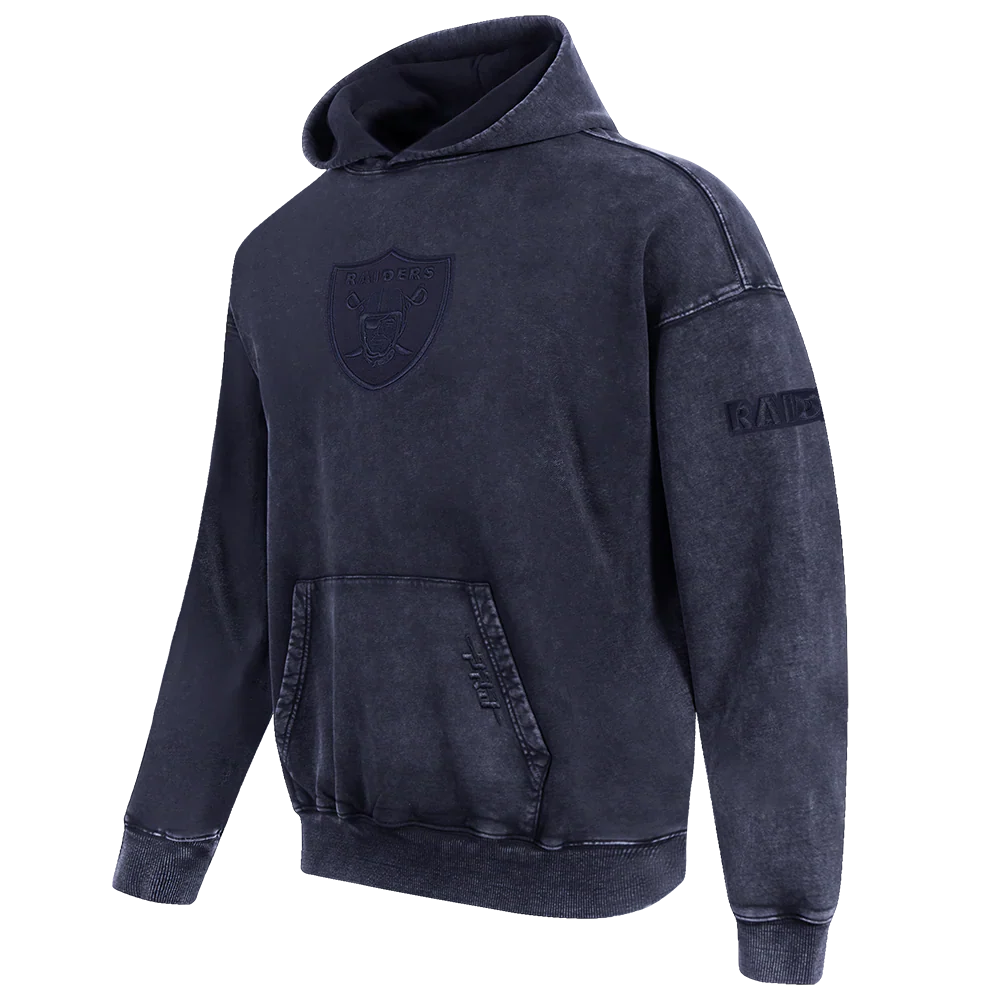 Sweat à Capuche Pro Standard Raiders Épaules Tombantes Délavé aux Enzymes - Marine