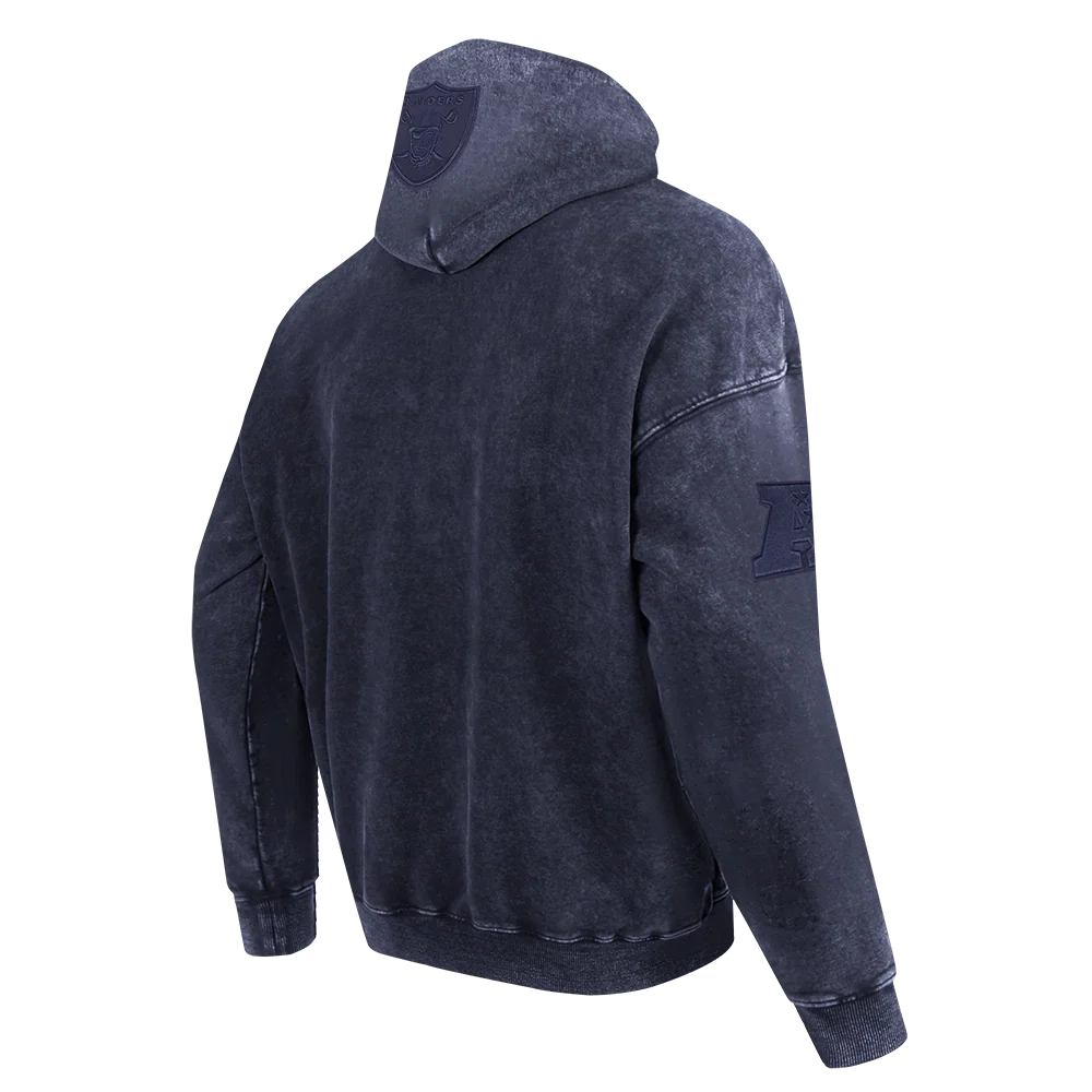 Sweat à Capuche Pro Standard Raiders Épaules Tombantes Délavé aux Enzymes - Marine