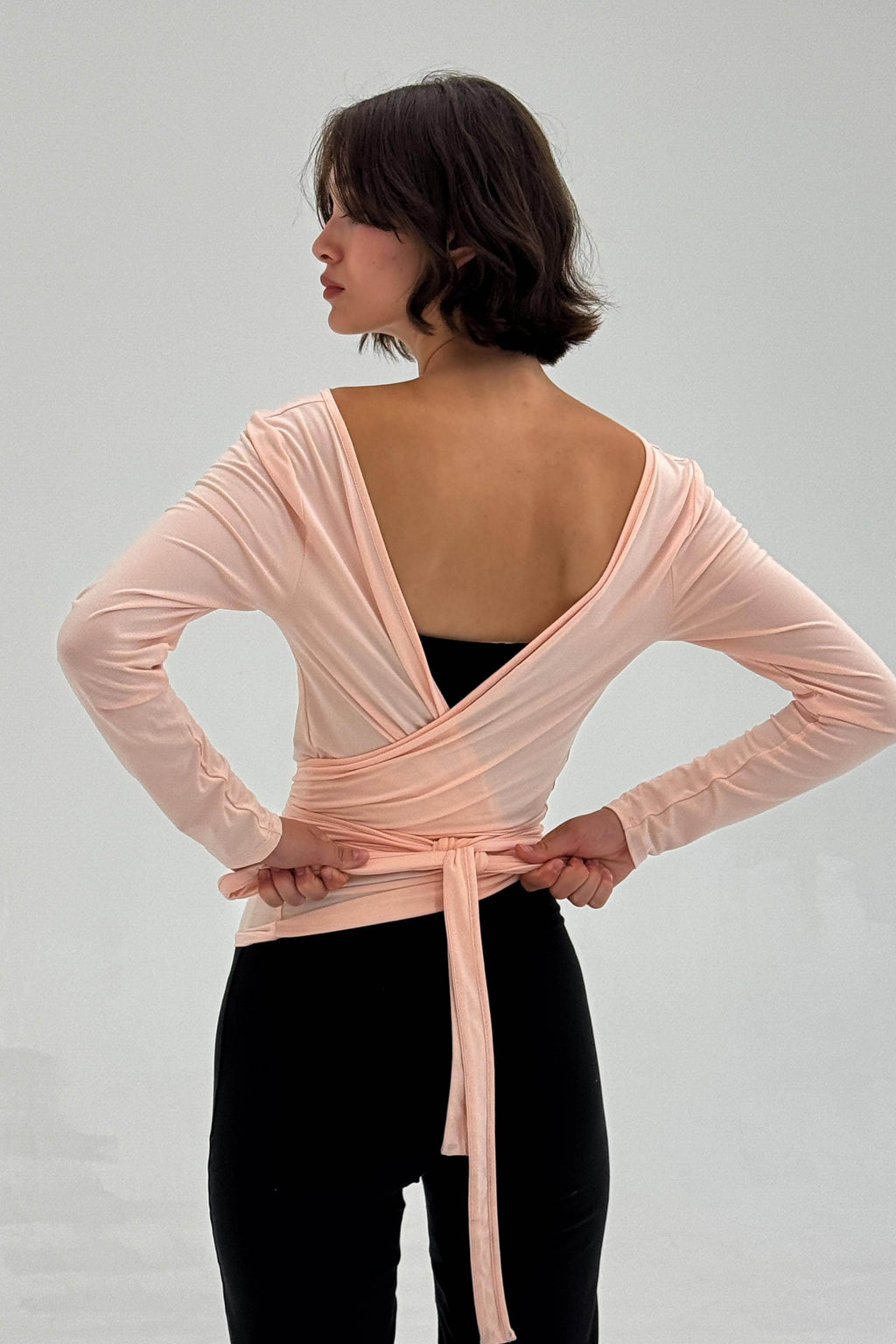 HAUT CACHE-CŒUR DANSEUSE ROSE POUDRE
