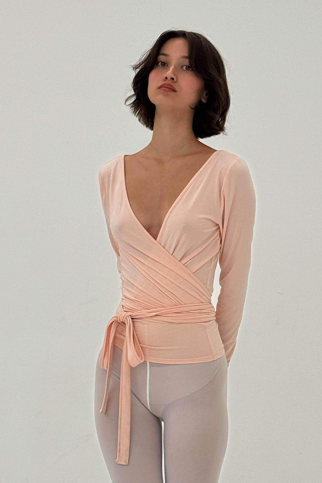 HAUT CACHE-CŒUR DANSEUSE ROSE POUDRE