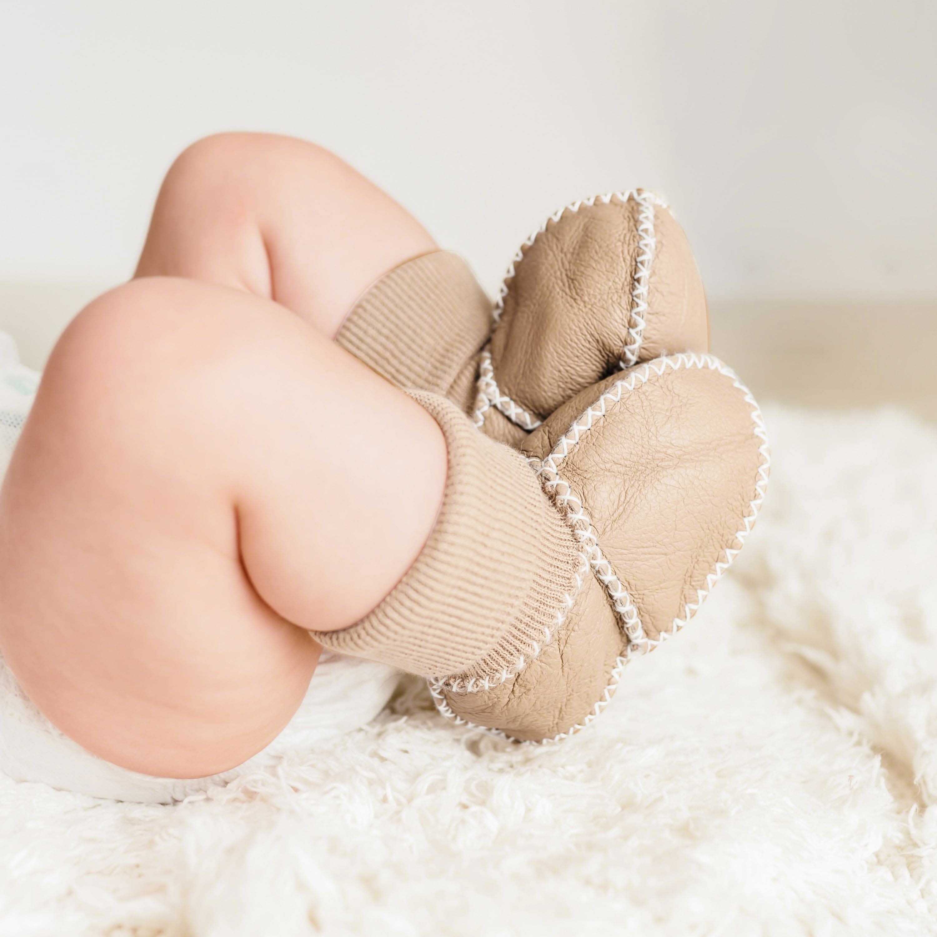 chaussons douillets| marron clair