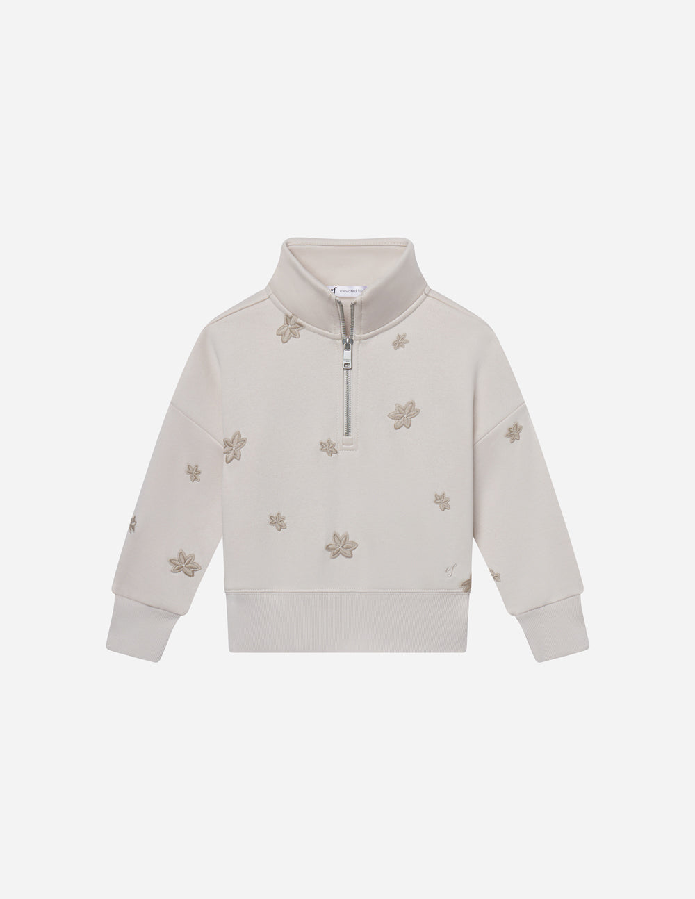 Demi-zip enfant floral