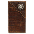 Portefeuille de rodéo Ariat Gator / gaufré floral (marron) pour hommes