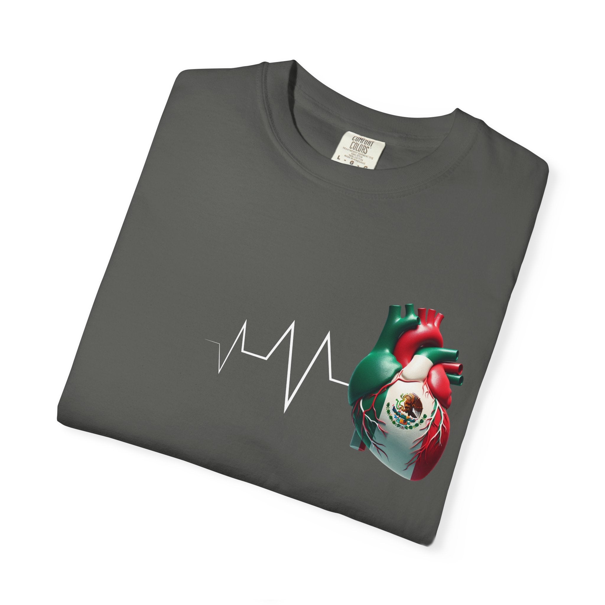 T-shirt MEXIQUE Toujours dans mon cœur | Battement de cœur mexicain Corazon | T-shirts humoristiques et viraux de la fierté latine