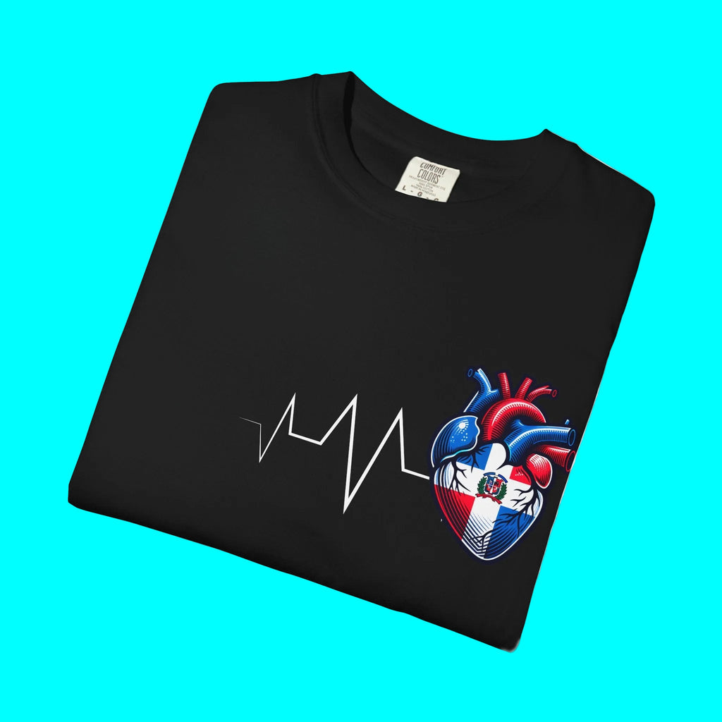 T-shirt "Dominican Republic Always In My Heart" | La Republica Dominicana Battement de Cœur Corazon | T-shirts humoristiques et viraux Fierté latine