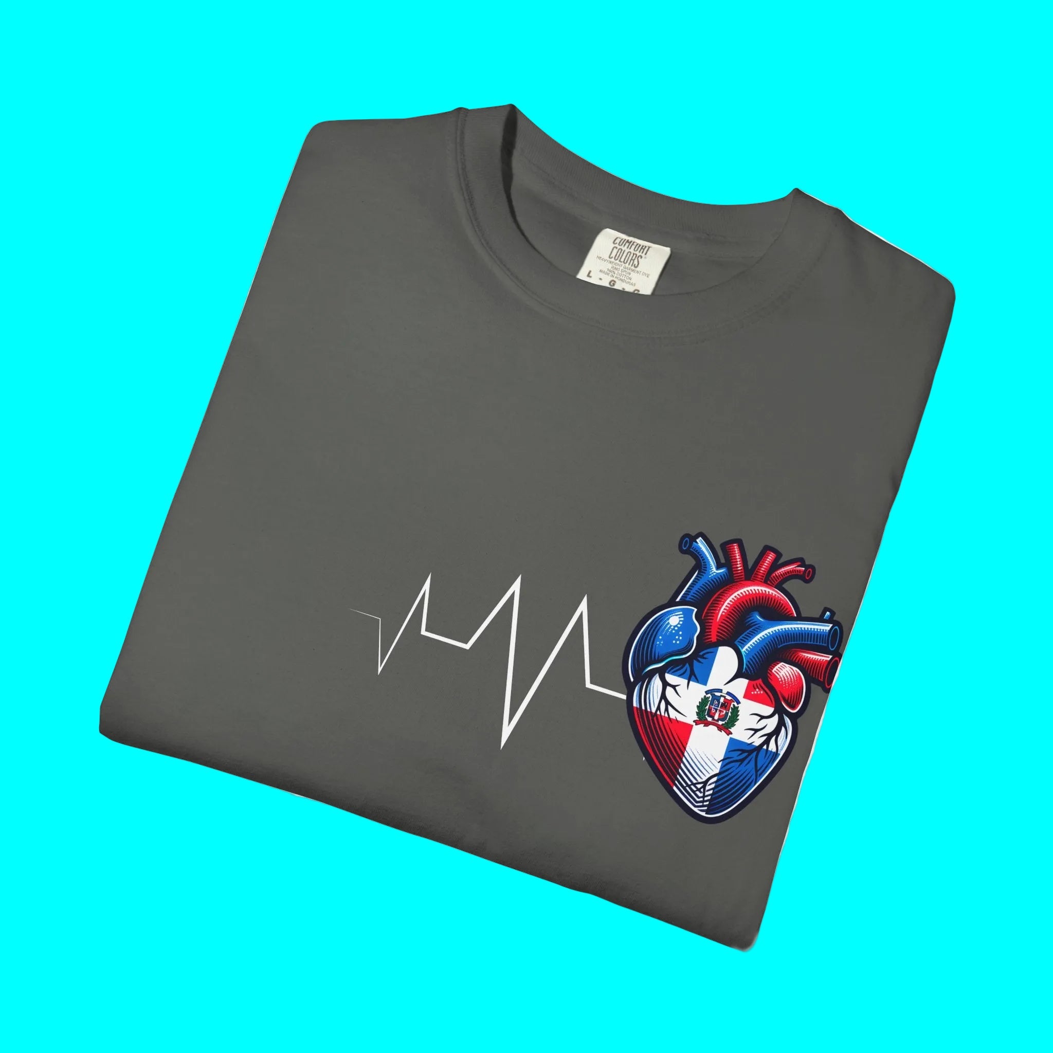 T-shirt "Dominican Republic Always In My Heart" | La Republica Dominicana Battement de Cœur Corazon | T-shirts humoristiques et viraux Fierté latine