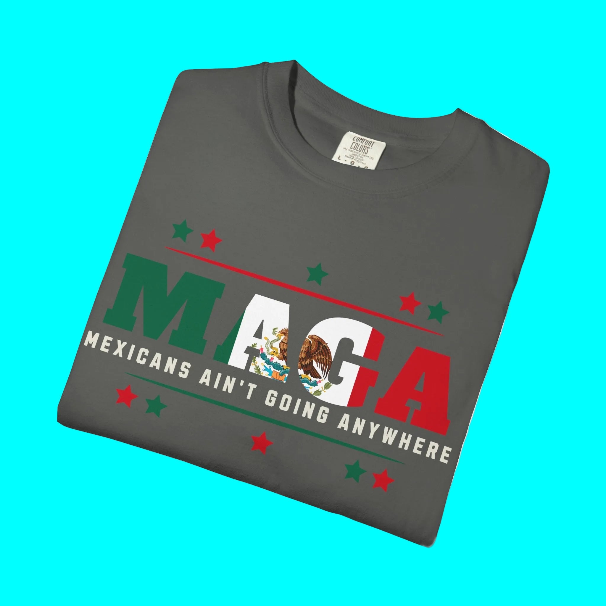 T-shirt "Mexicains, on ne partira pas !" | T-shirts latinos amusants et viraux | 3 couleurs
