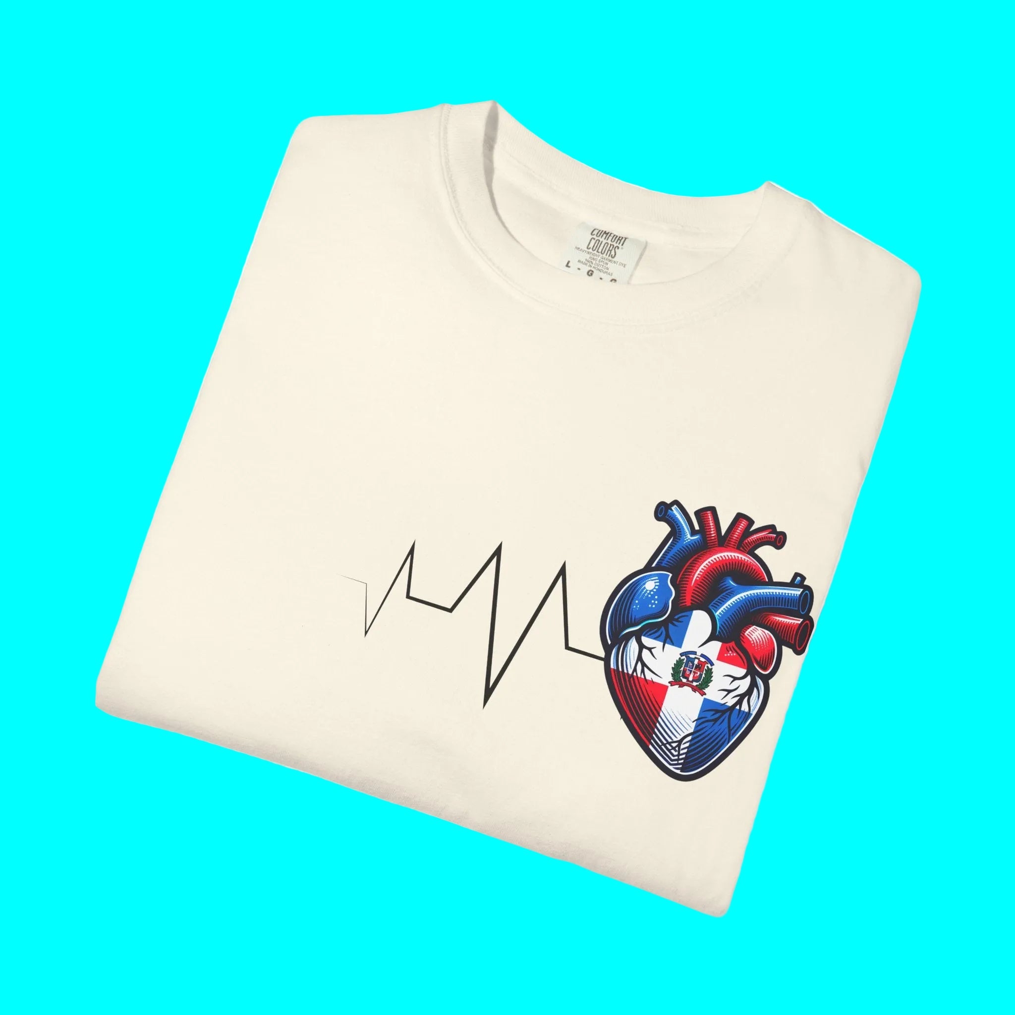 T-shirt "Dominican Republic Always In My Heart" | La Republica Dominicana Battement de Cœur Corazon | T-shirts humoristiques et viraux Fierté latine