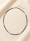 Collier multirangs de perles d'eau douce