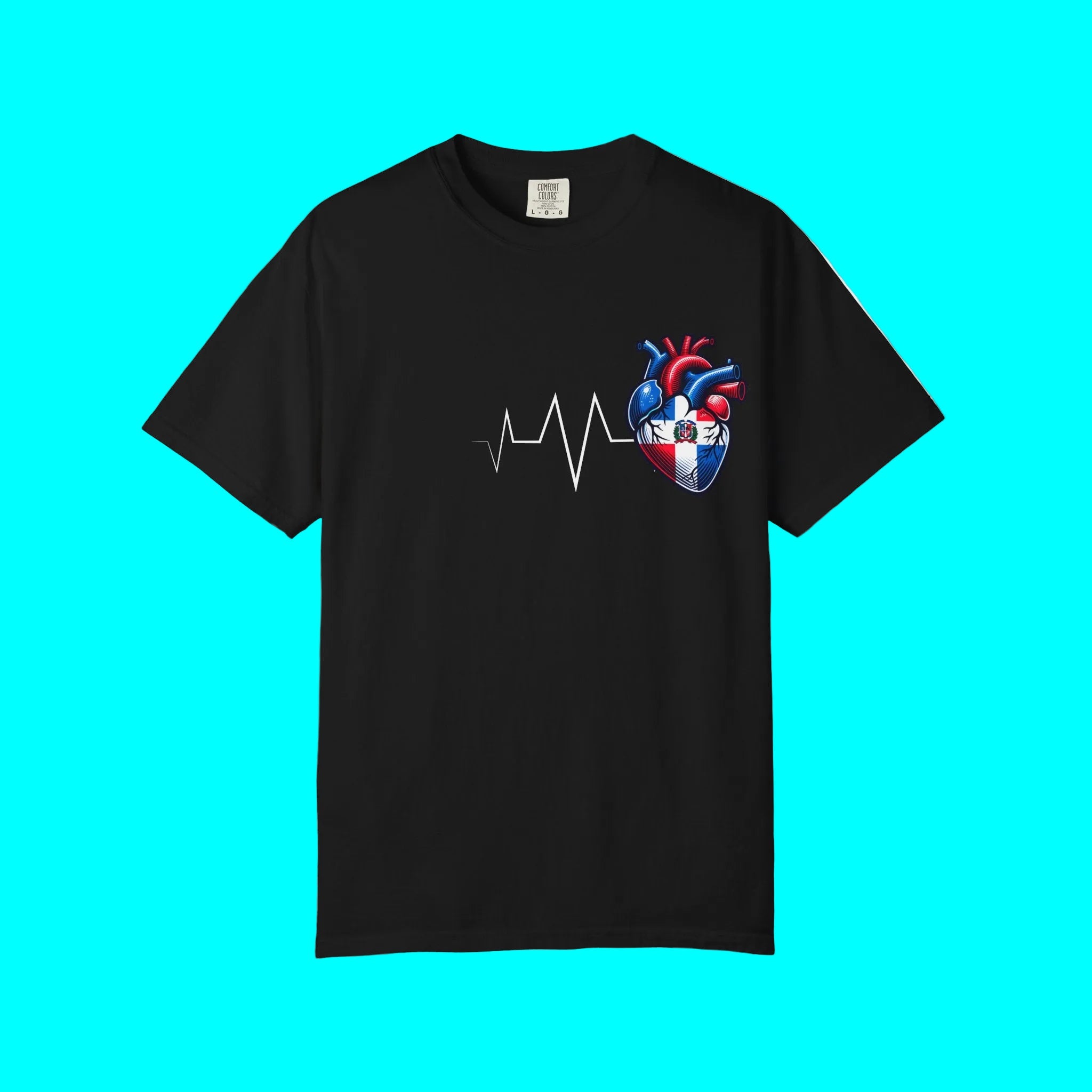 T-shirt "Dominican Republic Always In My Heart" | La Republica Dominicana Battement de Cœur Corazon | T-shirts humoristiques et viraux Fierté latine