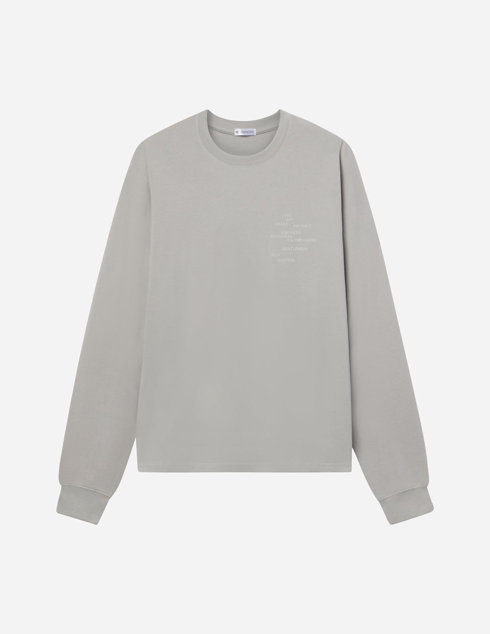 T-shirt unisexe manches longues Fruit de l'Esprit gris