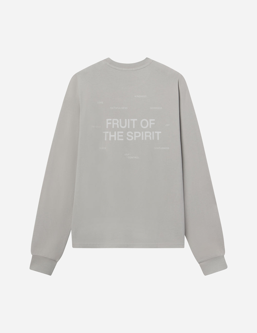 T-shirt unisexe manches longues Fruit de l'Esprit gris
