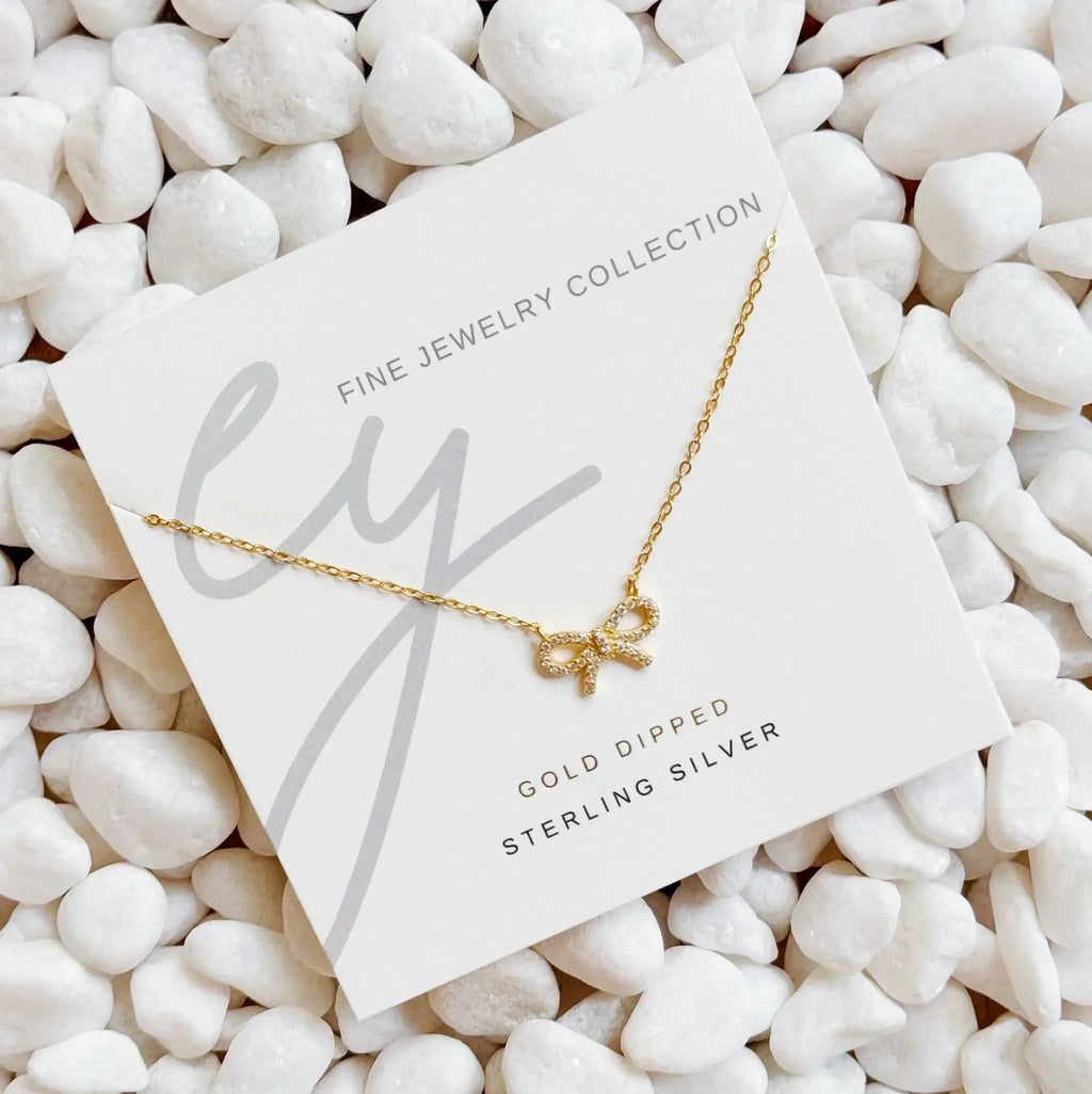 Collier en argent sterling avec nœud papillon chic Shine