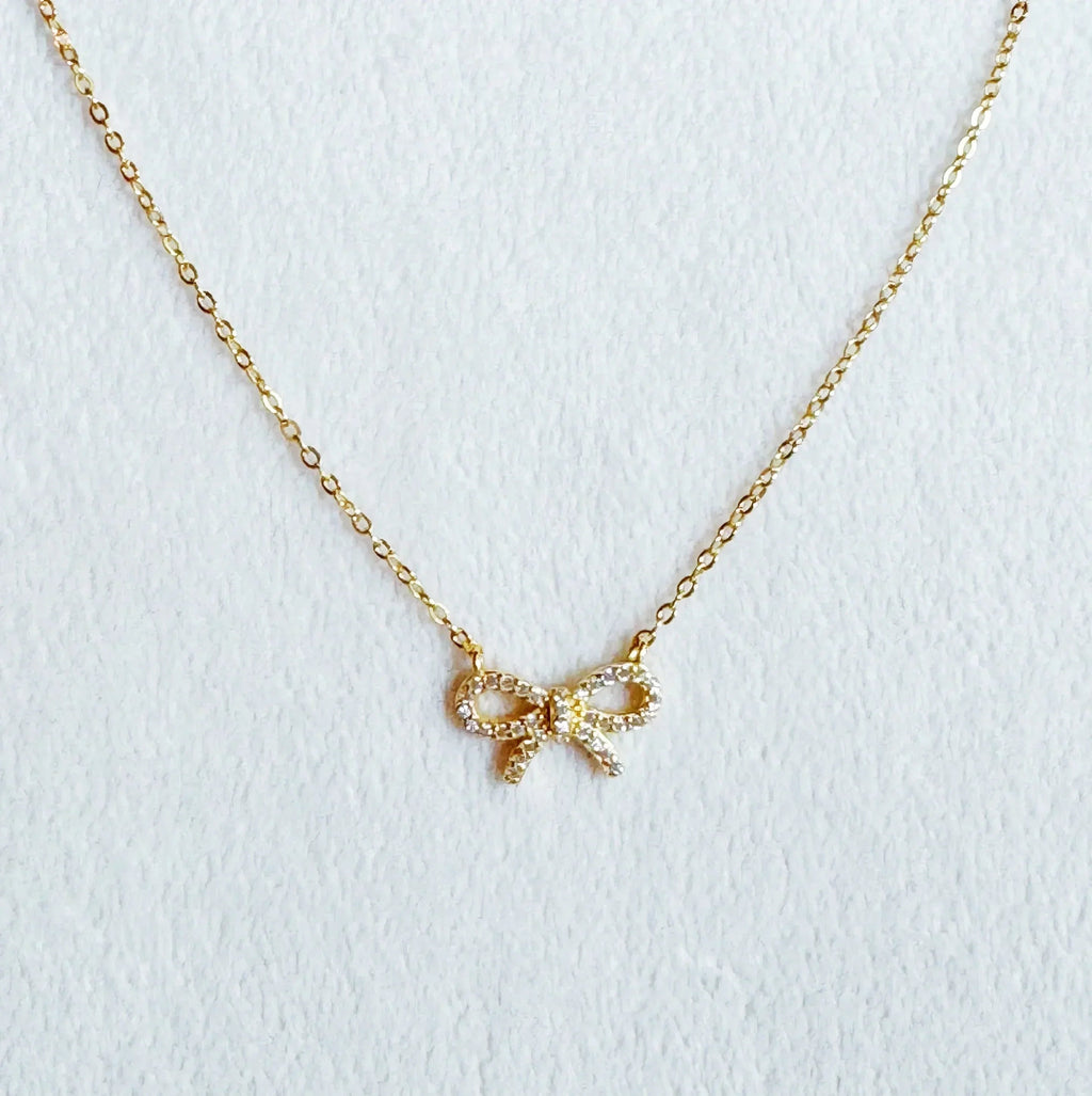 Collier en argent sterling avec nœud papillon chic Shine